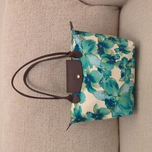 Longchamp Orchidea Blue, Green Le Pliage